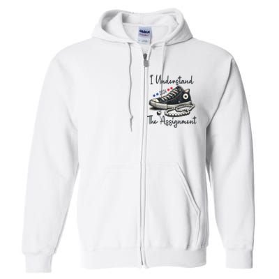 I Understand The Assignment Chucks And Pearls Election 2024 Full Zip Hoodie