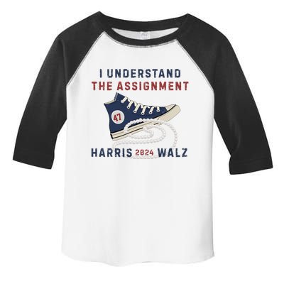 I Understand The Assignt Chucks And Pearls Kamala 2024 Toddler Fine Jersey T-Shirt