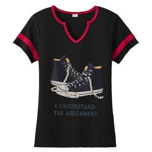 I Understand The Assignment Ladies Halftime Notch Neck Tee