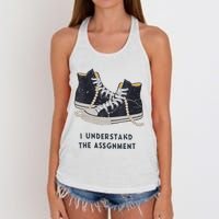 I Understand The Assignment Women's Knotted Racerback Tank