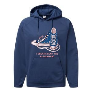 I Understand The Assignment Vote Blue Election 2024 Kamala Harris 2024 Performance Fleece Hoodie