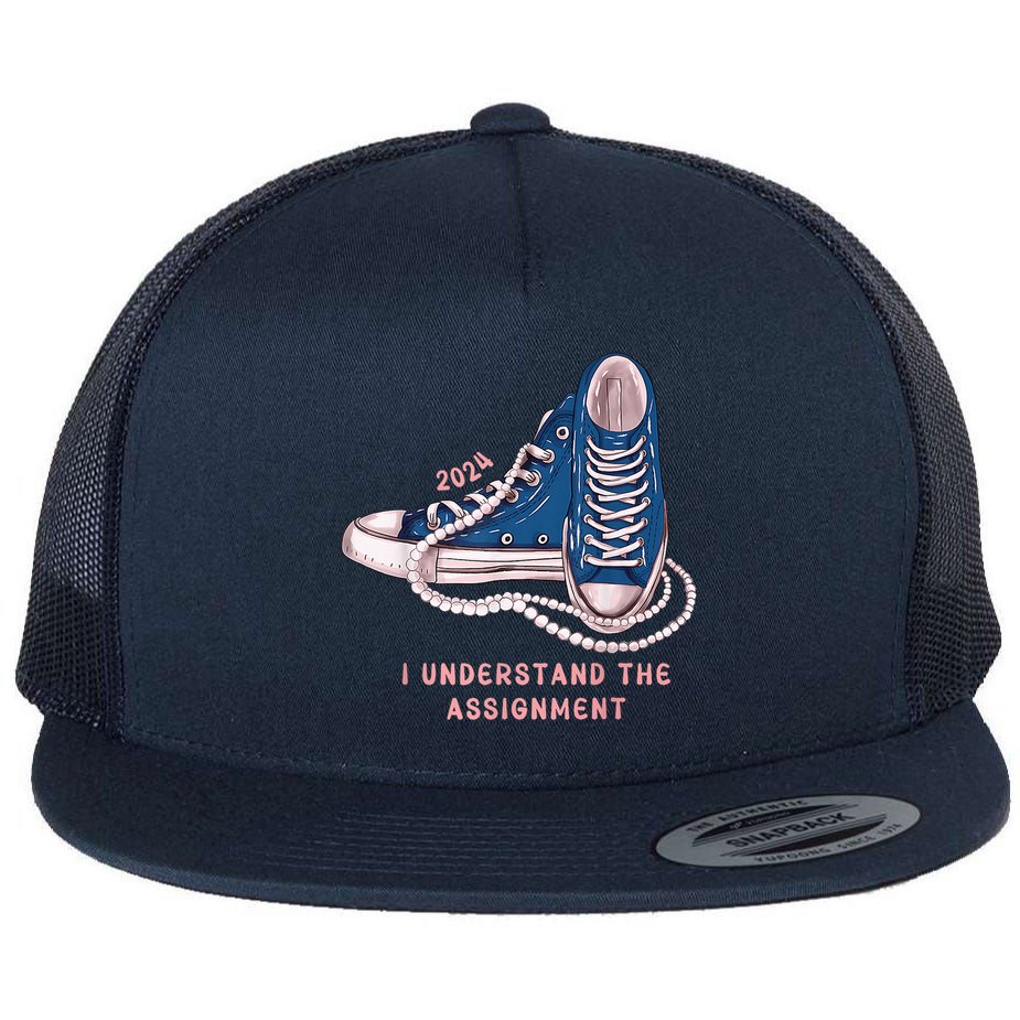 I Understand The Assignment Vote Blue Election 2024 Kamala Harris 2024 Flat Bill Trucker Hat