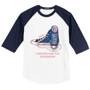 I Understand The Assignment Vote Blue Election 2024 Kamala Harris 2024 Baseball Sleeve Shirt