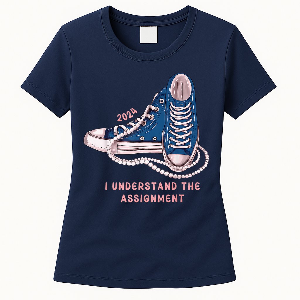 I Understand The Assignment Vote Blue Election 2024 Kamala Harris 2024 Womens T-Shirt