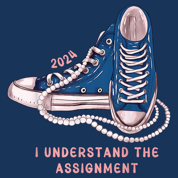 I Understand The Assignment Vote Blue Election 2024 Kamala Harris 2024 Women's V-Neck T-Shirt