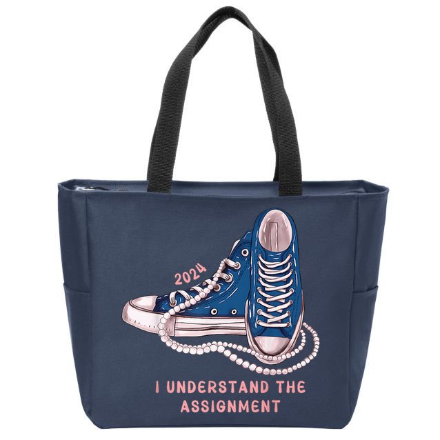 I Understand The Assignment Vote Blue Election 2024 Kamala Harris 2024 Zip Tote Bag