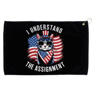 I Understand The Assignment Kamala Harris Walz 2024 Cute Cat Grommeted Golf Towel