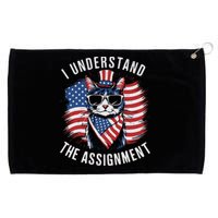 I Understand The Assignment Kamala Harris Walz 2024 Cute Cat Grommeted Golf Towel