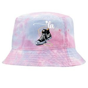 I Understand The Assignment Chucks And Pearls Election 2024 Tie-Dyed Bucket Hat