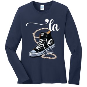 I Understand The Assignment Chucks And Pearls Election 2024 Ladies Long Sleeve Shirt