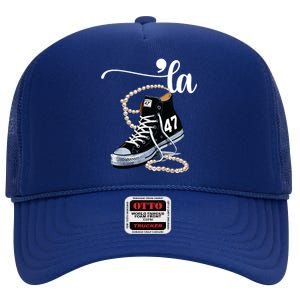 I Understand The Assignment Chucks And Pearls Election 2024 High Crown Mesh Back Trucker Hat