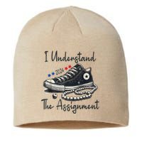 I Understand The Assignment Chucks And Pearls Election 2024 Gift Sustainable Beanie