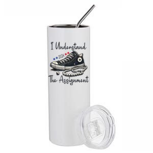 I Understand The Assignment Chucks And Pearls Election 2024 Gift Stainless Steel Tumbler