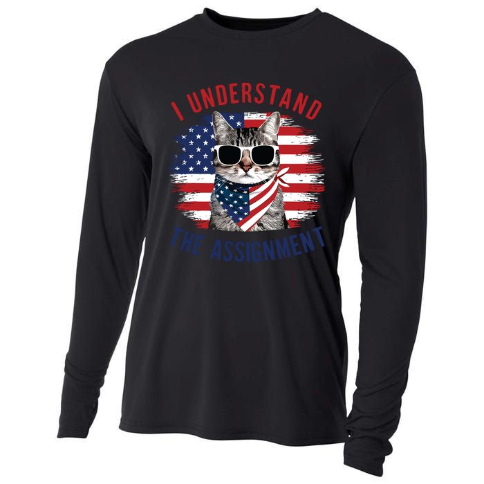 I Understand The Assignment Cat Childless Cat Lady Cooling Performance Long Sleeve Crew