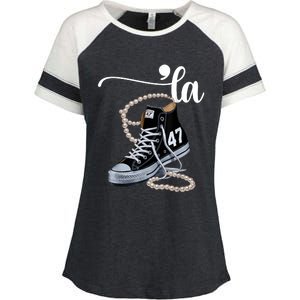 I Understand The Assignment Chucks And Pearls Election 2024 Enza Ladies Jersey Colorblock Tee