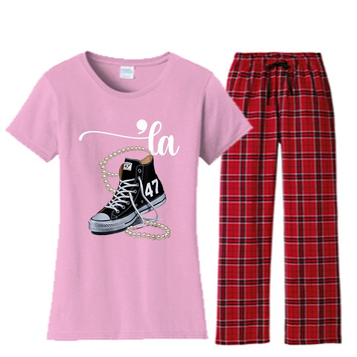 I Understand The Assignment Chucks And Pearls Election 2024 Women's Flannel Pajama Set