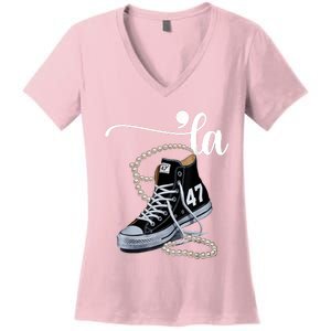 I Understand The Assignment Chucks And Pearls Election 2024 Women's V-Neck T-Shirt