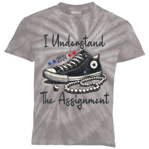 I Understand The Assignment Chucks And Pearls Election 2024 Kids Tie-Dye T-Shirt