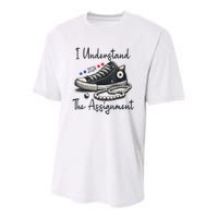 I Understand The Assignment Chucks And Pearls Election 2024 Youth Performance Sprint T-Shirt