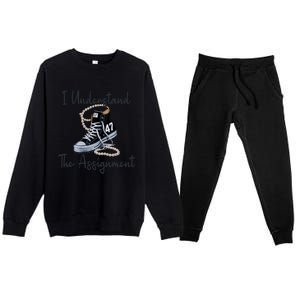 I Understand The Assignment Chucks And Pearls Election 2024 Premium Crewneck Sweatsuit Set