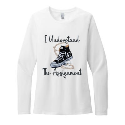 I Understand The Assignment Chucks And Pearls Election 2024 Womens CVC Long Sleeve Shirt