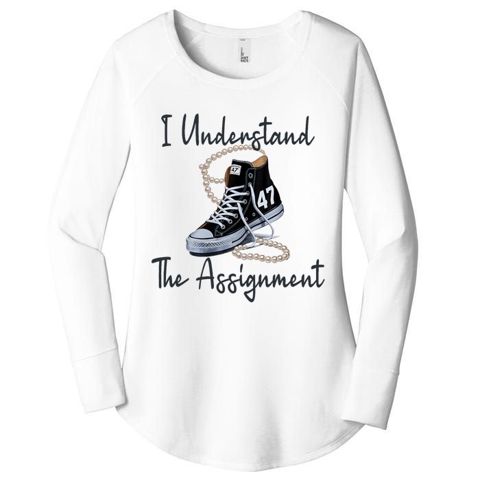 I Understand The Assignment Chucks And Pearls Election 2024 Women's Perfect Tri Tunic Long Sleeve Shirt