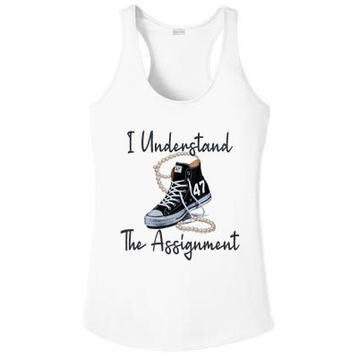 I Understand The Assignment Chucks And Pearls Election 2024 Ladies PosiCharge Competitor Racerback Tank