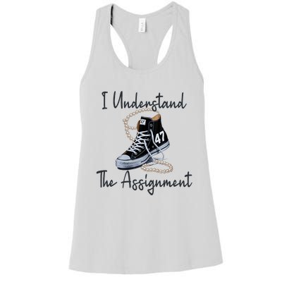 I Understand The Assignment Chucks And Pearls Election 2024 Women's Racerback Tank