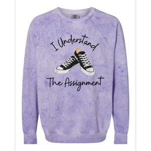 I Understand The Assignment Chucks And Pearls Election 2024 Colorblast Crewneck Sweatshirt