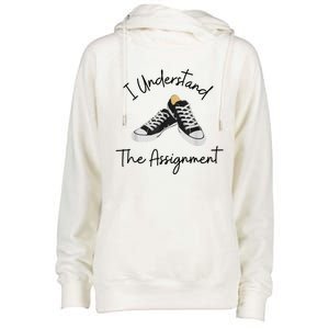 I Understand The Assignment Chucks And Pearls Election 2024 Womens Funnel Neck Pullover Hood