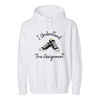 I Understand The Assignment Chucks And Pearls Election 2024 Garment-Dyed Fleece Hoodie