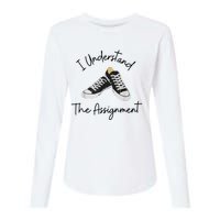 I Understand The Assignment Chucks And Pearls Election 2024 Womens Cotton Relaxed Long Sleeve T-Shirt