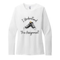 I Understand The Assignment Chucks And Pearls Election 2024 Womens CVC Long Sleeve Shirt