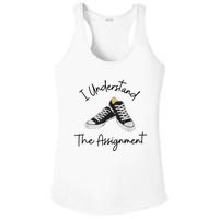 I Understand The Assignment Chucks And Pearls Election 2024 Ladies PosiCharge Competitor Racerback Tank