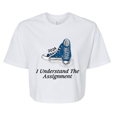 I Understand The Assignment Sneakers And Pearls Kamala 2024 Gift Bella+Canvas Jersey Crop Tee