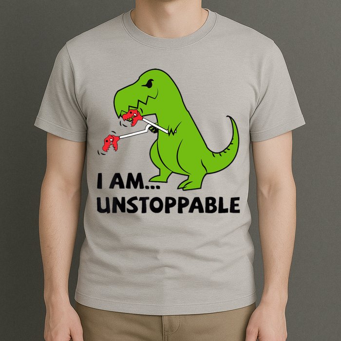 I'M UNSTOPPABLE T-Rex Dinosaur Funny Cute Trendy T-Shirt
