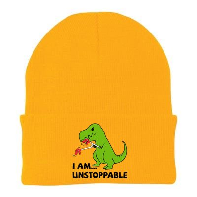 I'M UNSTOPPABLE T-Rex Dinosaur Funny Cute Trendy Knit Cap Winter Beanie