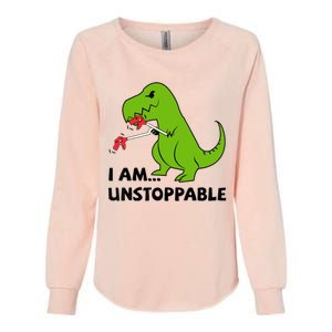 I'M UNSTOPPABLE T-Rex Dinosaur Funny Cute Trendy Womens California Wash Sweatshirt