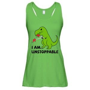 I'M UNSTOPPABLE T-Rex Dinosaur Funny Cute Trendy Ladies Essential Flowy Tank