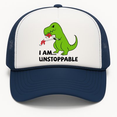 I'M UNSTOPPABLE T-Rex Dinosaur Funny Cute Trendy Trucker Hat