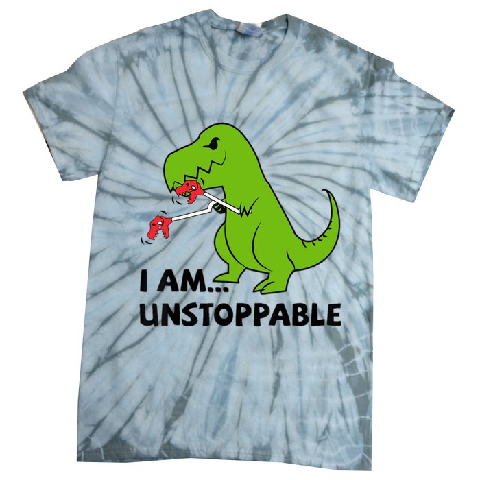 I'M UNSTOPPABLE T-Rex Dinosaur Funny Cute Trendy Tie-Dye T-Shirt
