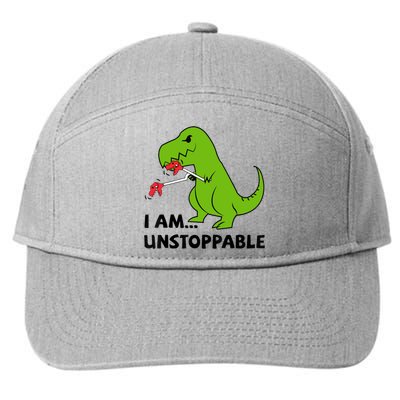 I'M UNSTOPPABLE T-Rex Dinosaur Funny Cute Trendy 7-Panel Snapback Hat