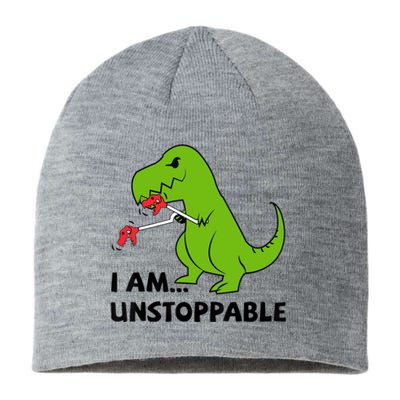 I'M UNSTOPPABLE T-Rex Dinosaur Funny Cute Trendy Sustainable Beanie