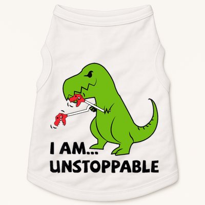 I'M UNSTOPPABLE T-Rex Dinosaur Funny Cute Trendy Doggie Tank
