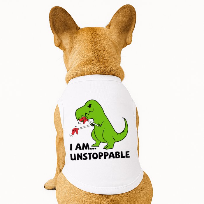 I'M UNSTOPPABLE T-Rex Dinosaur Funny Cute Trendy Doggie Tank