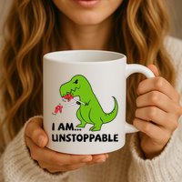 I'M UNSTOPPABLE T-Rex Dinosaur Funny Cute Trendy Mug