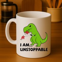 I'M UNSTOPPABLE T-Rex Dinosaur Funny Cute Trendy Mug