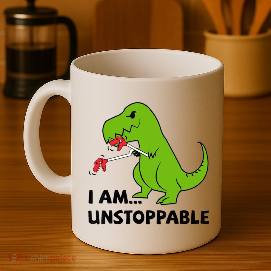 I'M UNSTOPPABLE T-Rex Dinosaur Funny Cute Trendy Mug