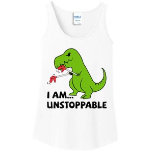 I'M UNSTOPPABLE T-Rex Dinosaur Funny Cute Trendy Ladies Essential Tank