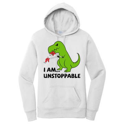 I'M UNSTOPPABLE T-Rex Dinosaur Funny Cute Trendy Women's Pullover Hoodie